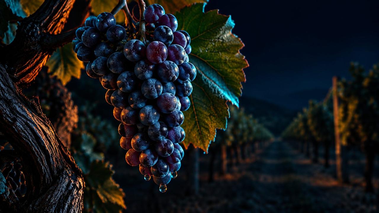 AI illustration: yeast turns grape sugar into wine, and yeast juice is where NAD+ was first spotted in 1906